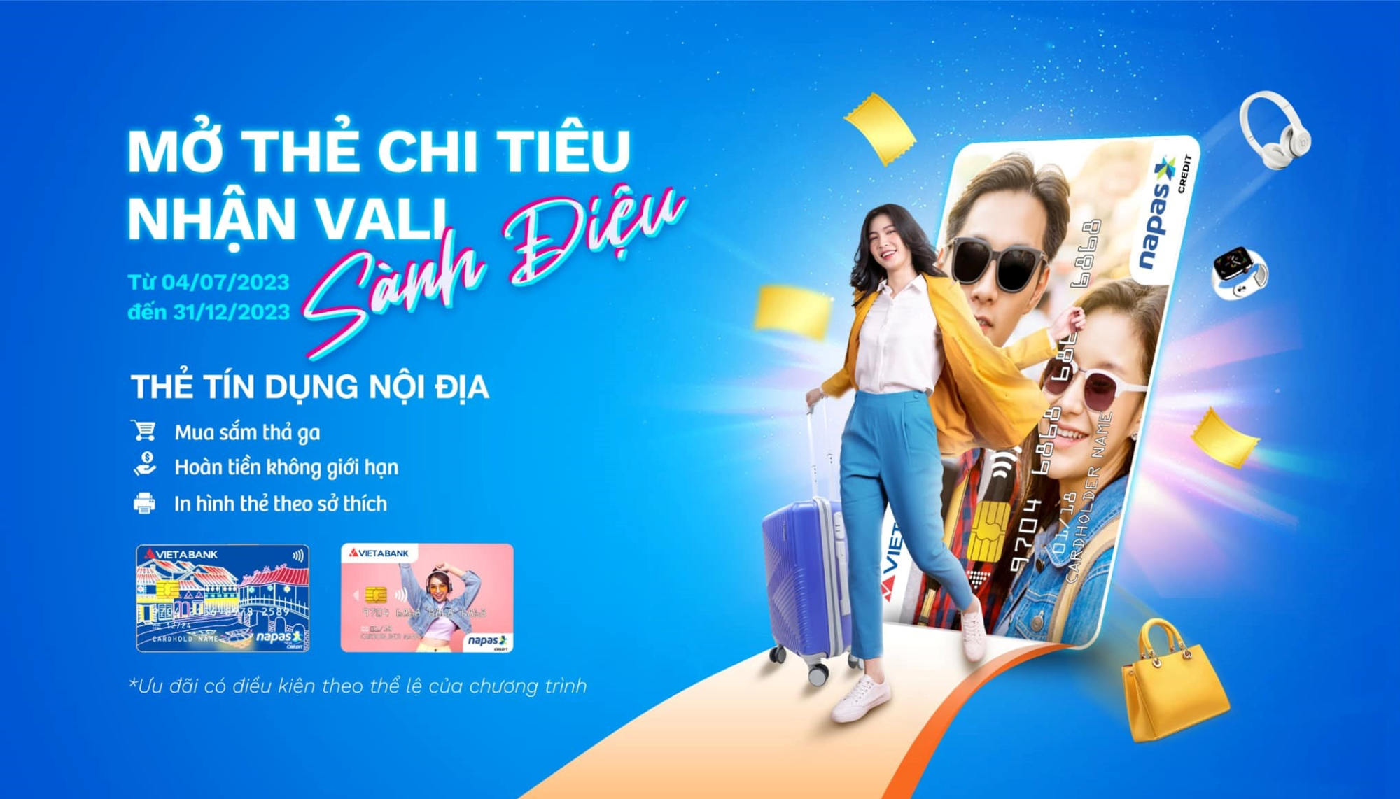 Mở thẻ chi tiêu, nhận vali sành điệu