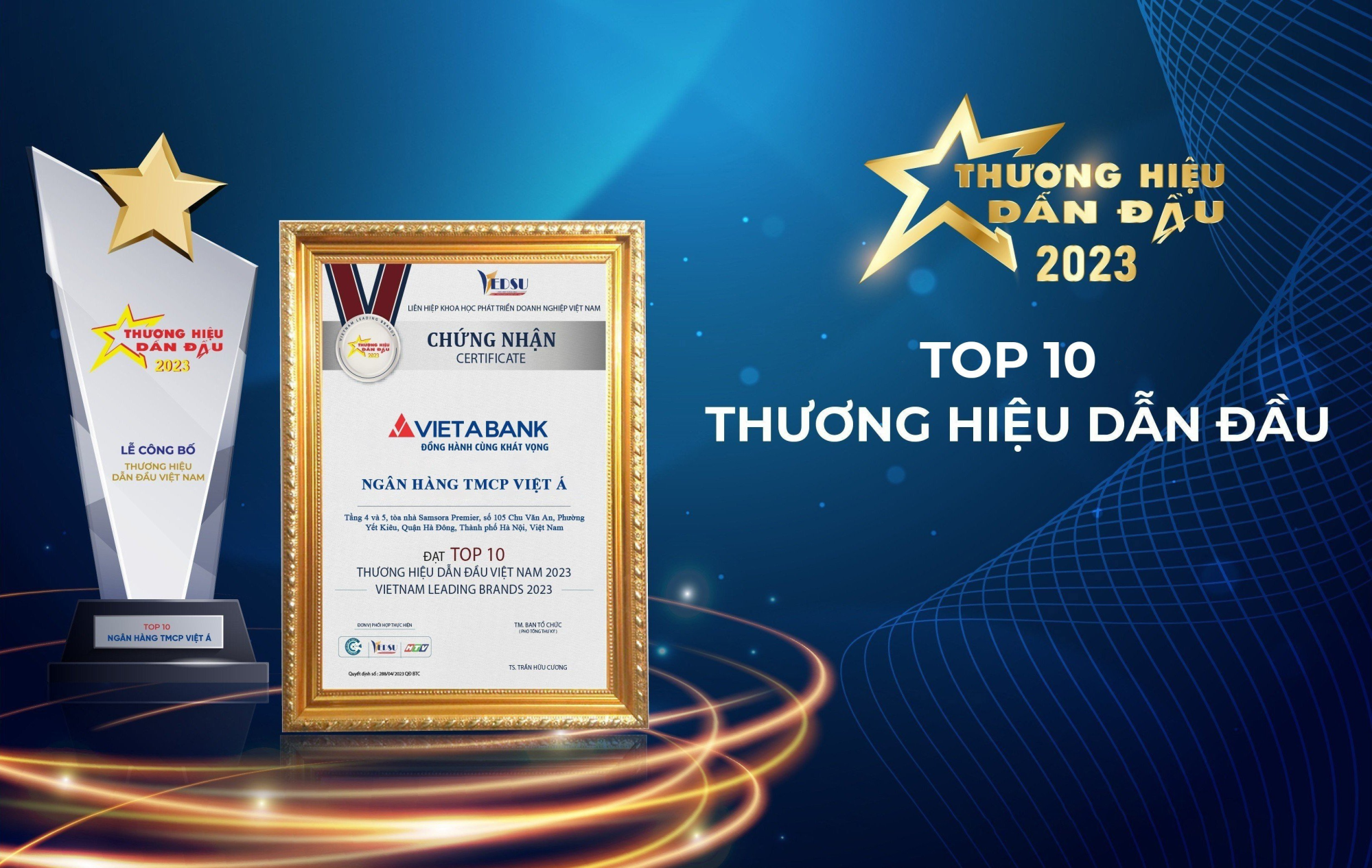 VietABank vinh dự nhận giải thưởng Thương hiệu dẫn đầu Việt Nam