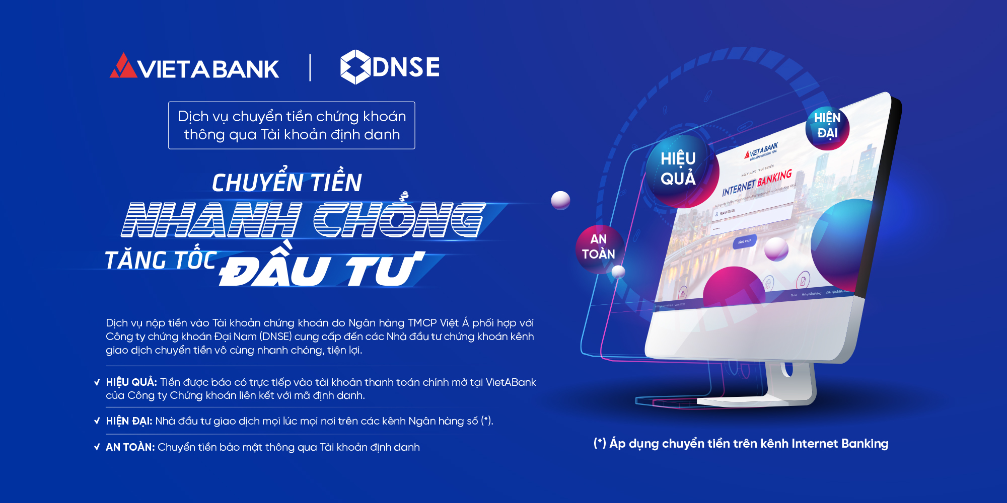 Chuyển tiền nhanh chóng - Tăng tốc đầu tư