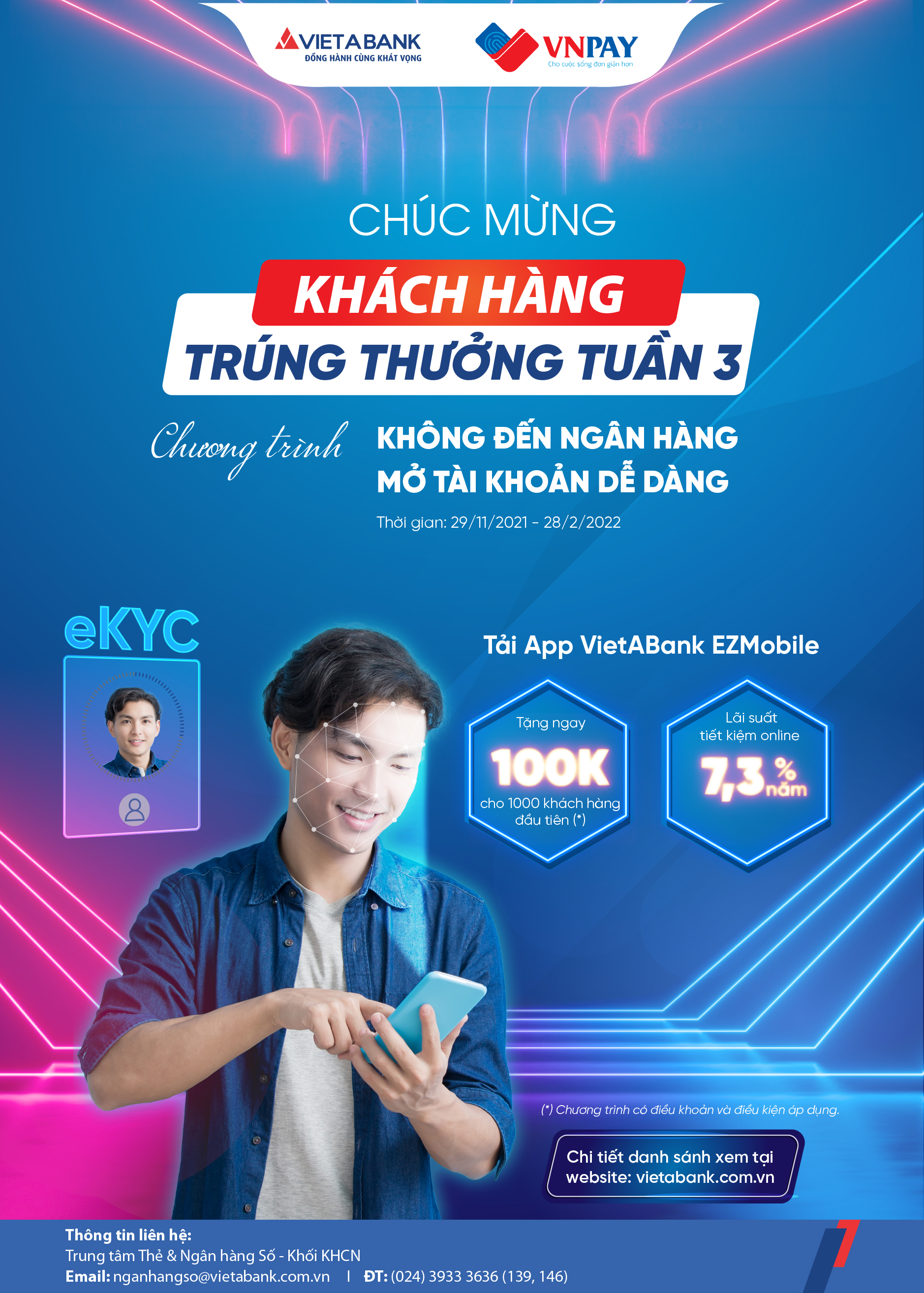 KẾT QUẢ ĐỢT 3 CHƯƠNG TRÌNH “KHÔNG ĐẾN NGÂN HÀNG – MỞ TÀI KHOẢN DỄ DÀNG”