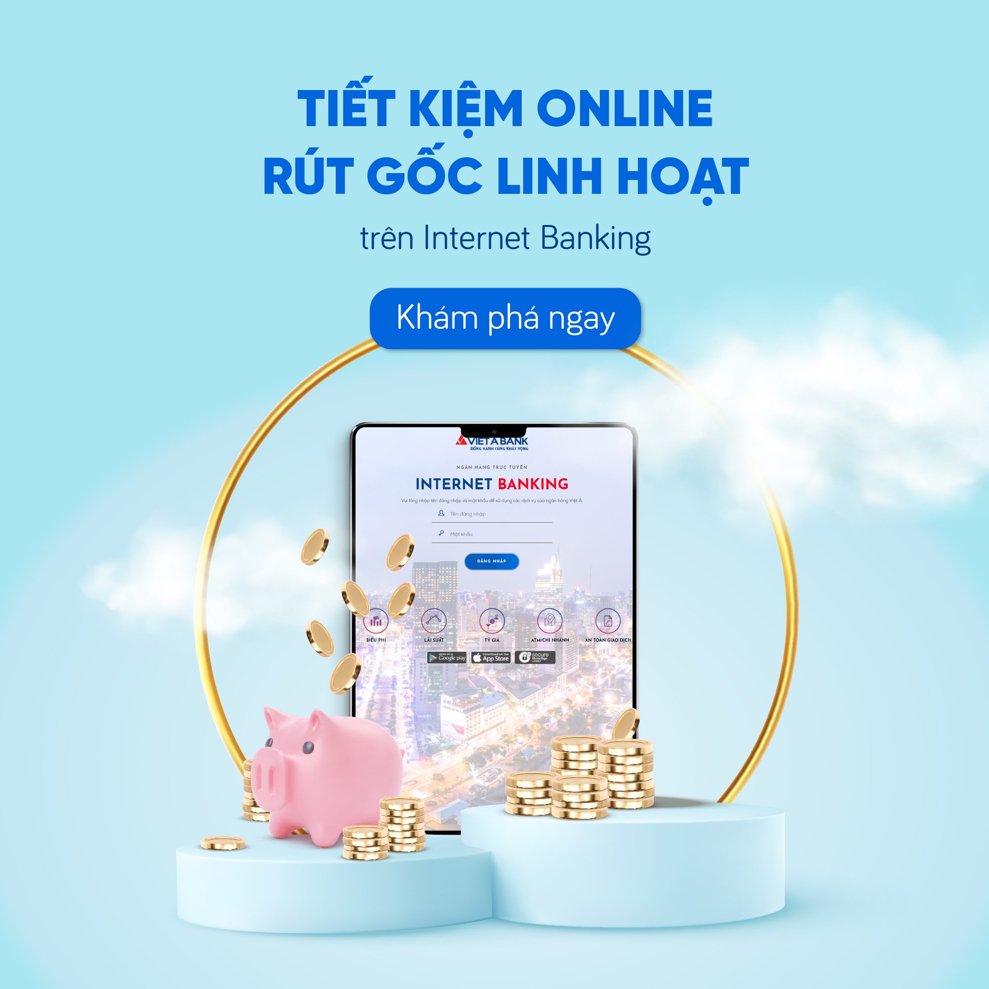 Hình thức rút gốc một phần tiền gửi tiết kiệm online trên Internet Banking