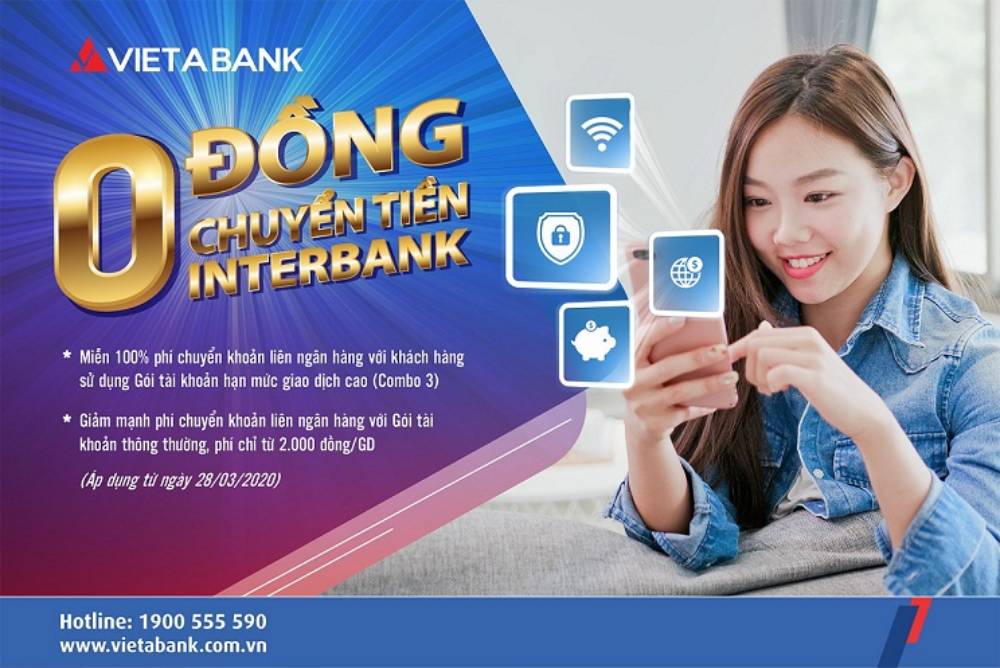 Miễn phí chuyển khoản liên ngân hàng đối với gói tài khoản combo 3