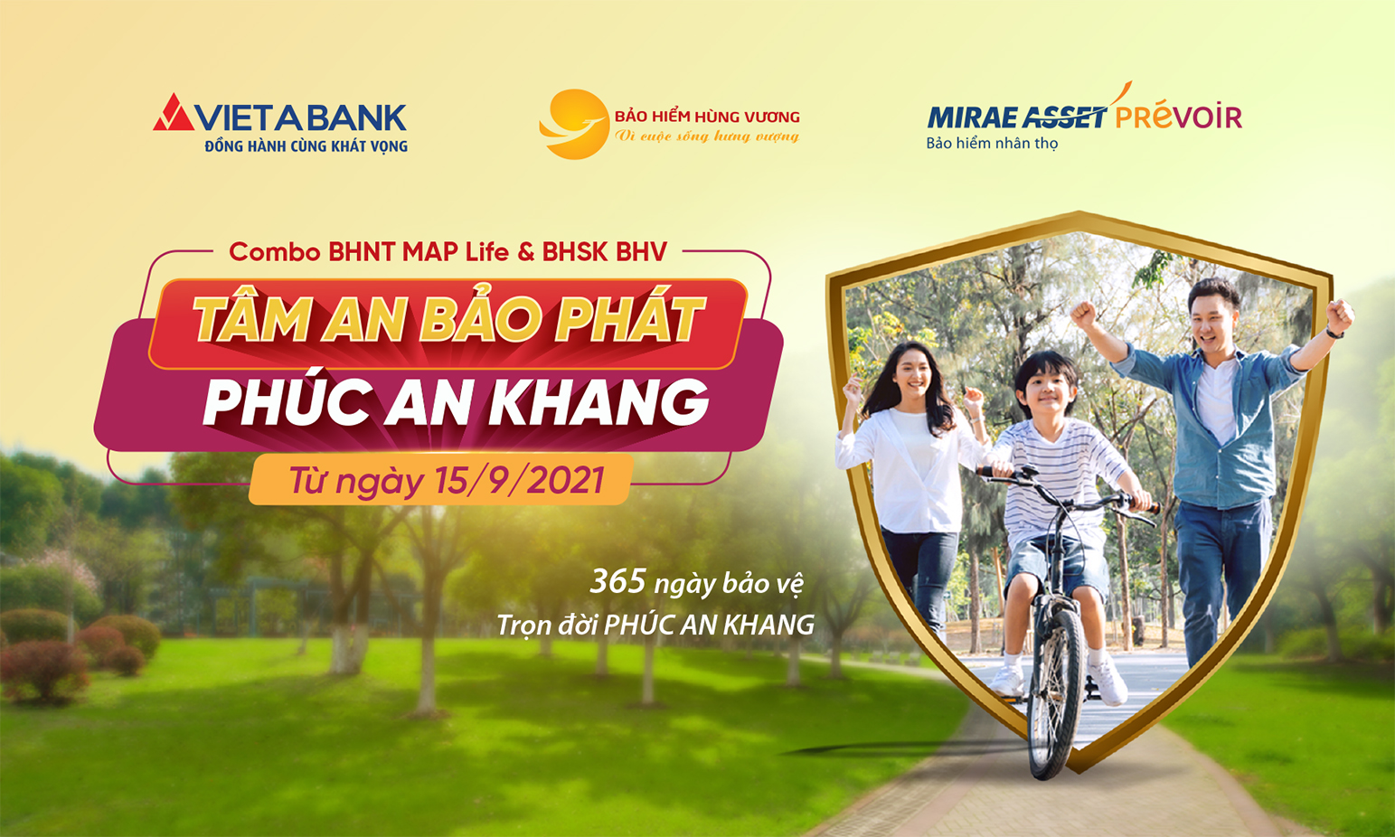 Combo Bảo hiểm nhân thọ MAP Life & Bảo hiểm sức khỏe BHV: Tâm An Bảo Phát - Phúc An Khang