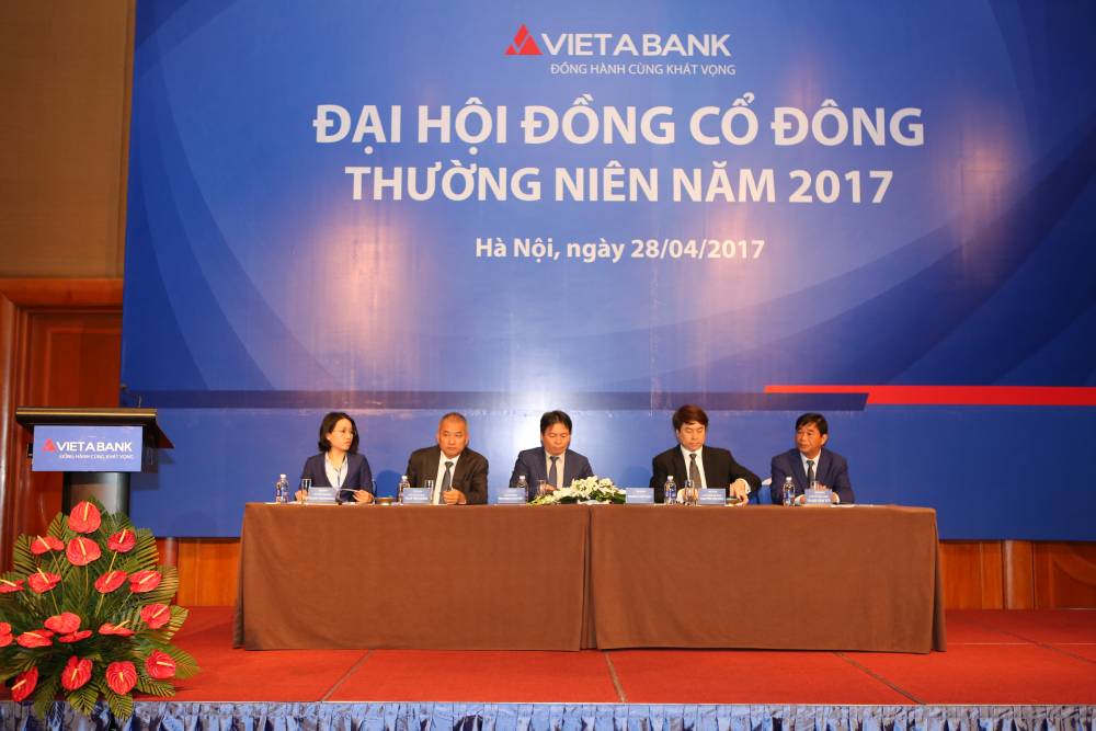 VIETABANK TỔ CHỨC THÀNH CÔNG ĐẠI HỘI ĐỒNG CỔ ĐÔNG NĂM 2017
