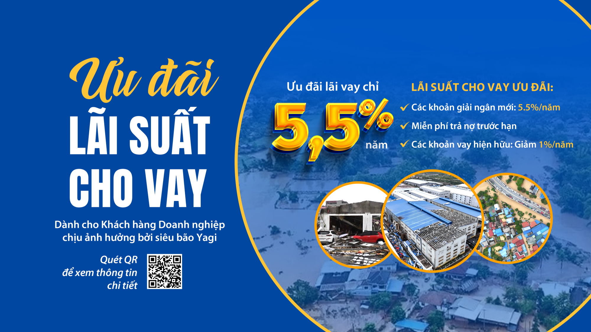  VIETABANK TIẾP SỨC DOANH NGHIỆP SAU BÃO YAGI VỚI ƯU ĐÃI LÃI SUẤT CHỈ 5,5%/NĂM